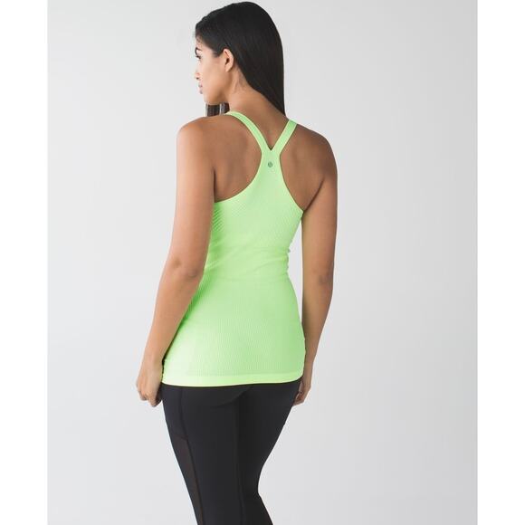 Lululemon Ebb To Street Tank Heathered Clear Mint Ribbed Seamless Racerback Top - Picture 4 of 13